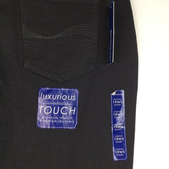 Bandolino Mandie Slim Slashed Knee Black Jeans Size 18S. NWT - Picture 14 of 15